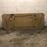 Vintage army style beige folding camp bed - GEP PARIS brand
