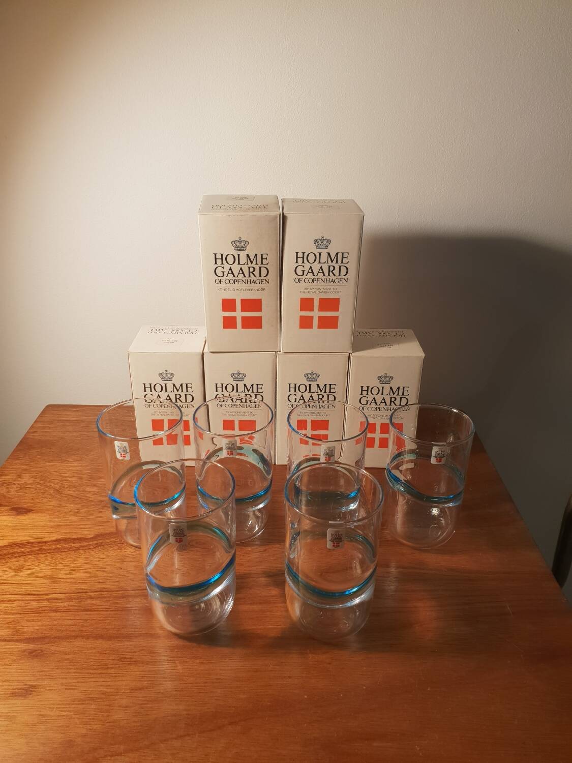 Series of 6 Scandinavian glasses 1970