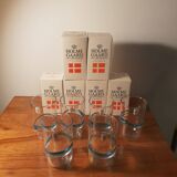 Series of 6 Scandinavian glasses 1970
