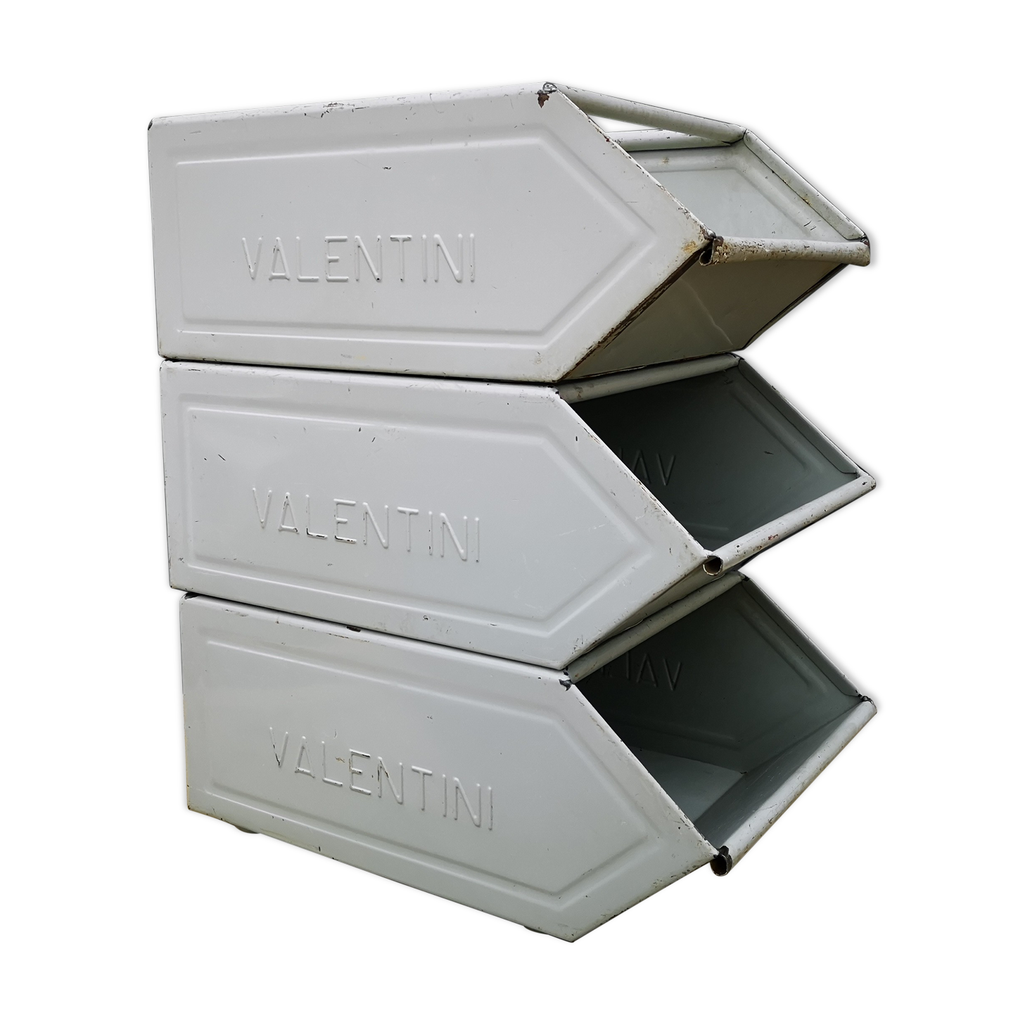 3 vintage Valentini industrial cases