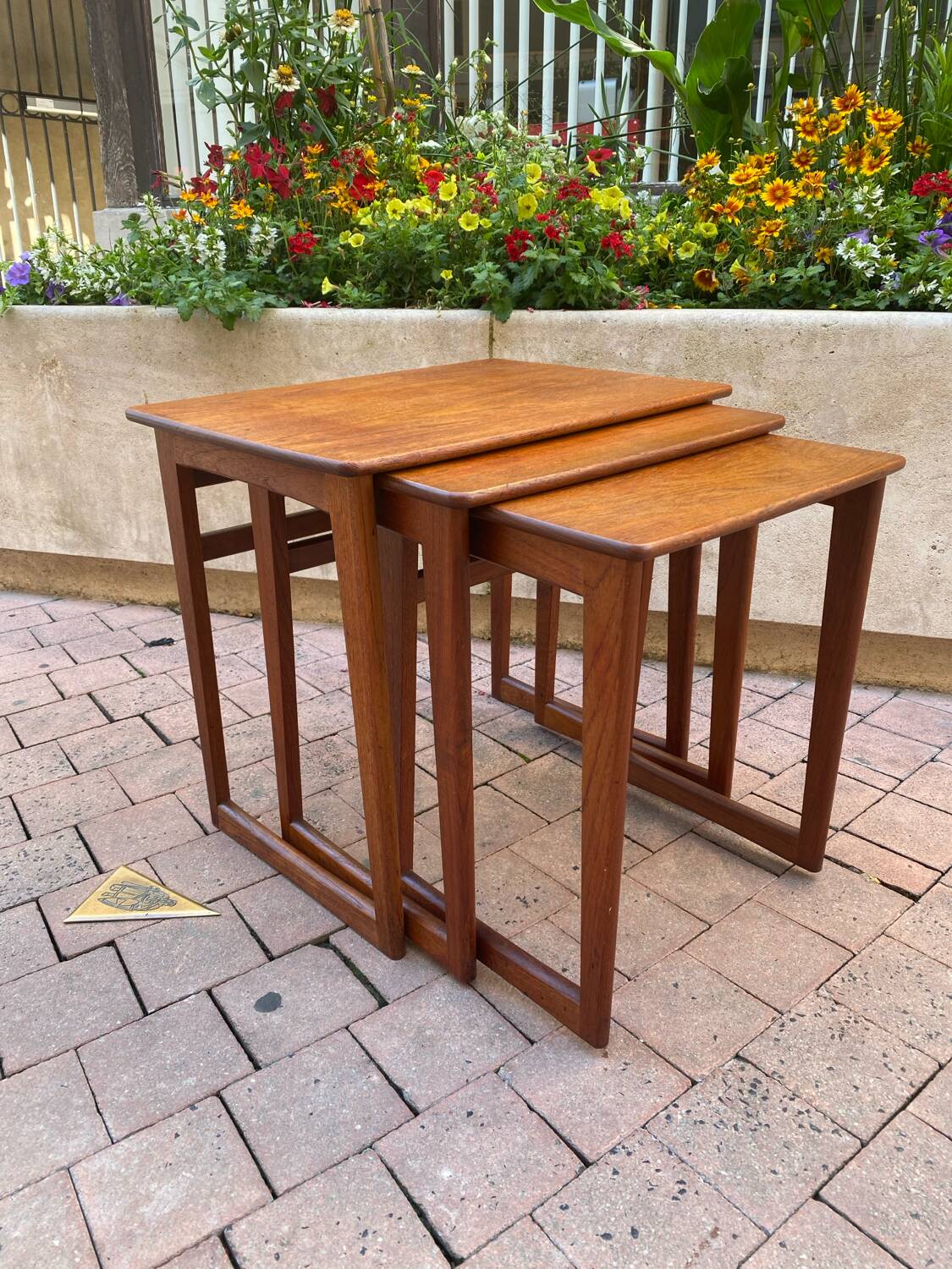 Table gigogne teck scandinave 1970