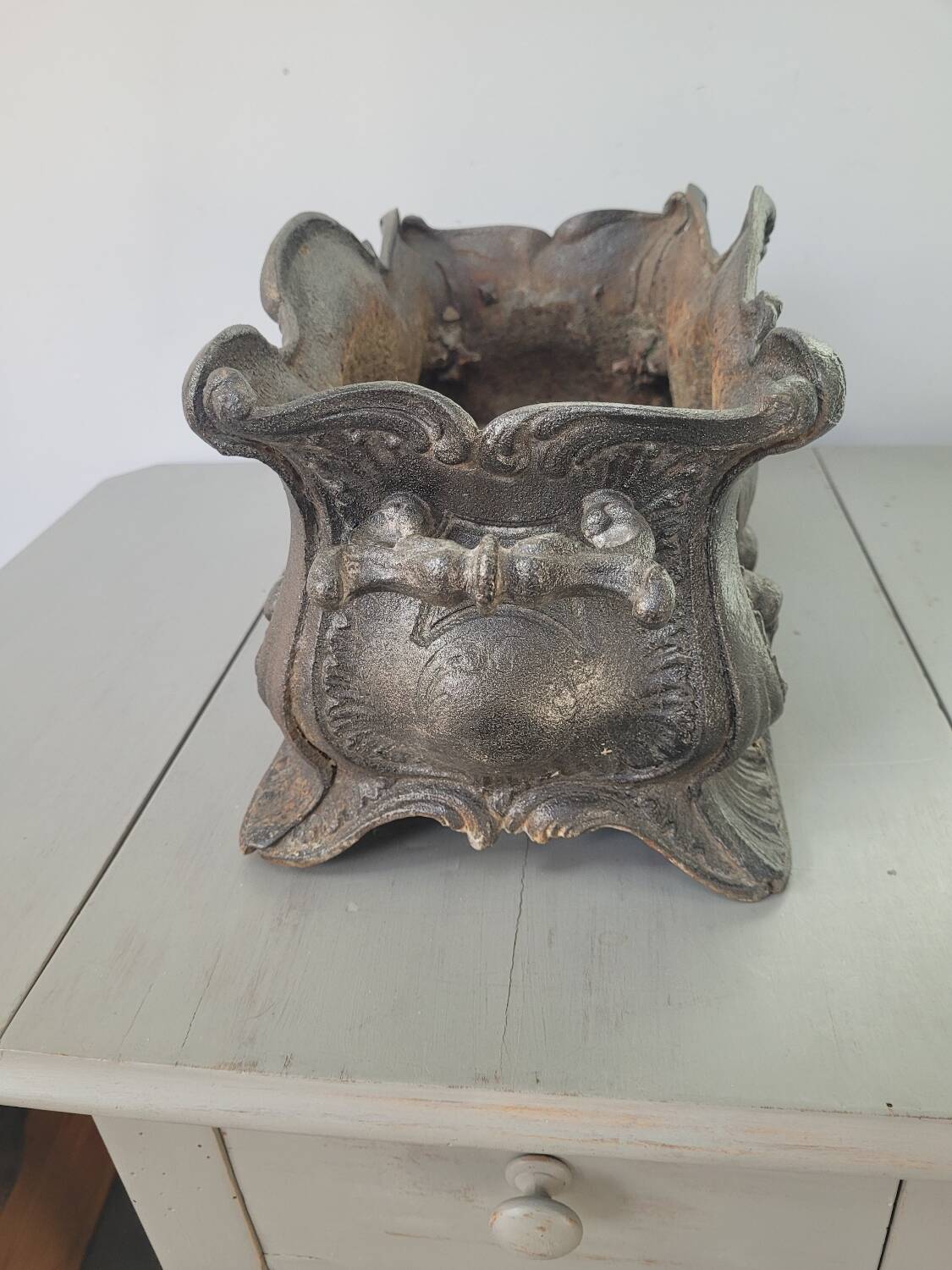 Antique cast iron planter