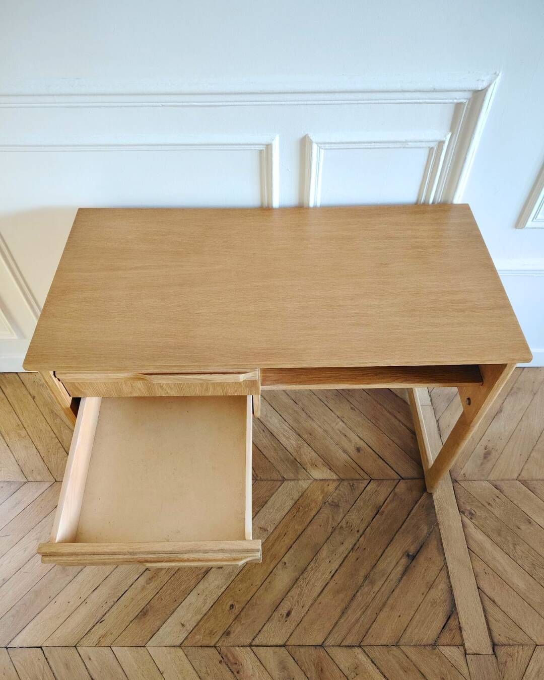 Renovated vintage desk, Scandinavian style, 1960s-70s.