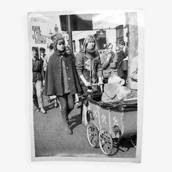 Photographie original marche antinucléaire, Londres, années 1960