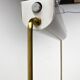 Mid-century Brass Long Pendant Light by Napako