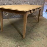 Old solid oak farm table stripped