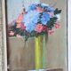 Pair of small antique floral oils by Jean Le Flaouter