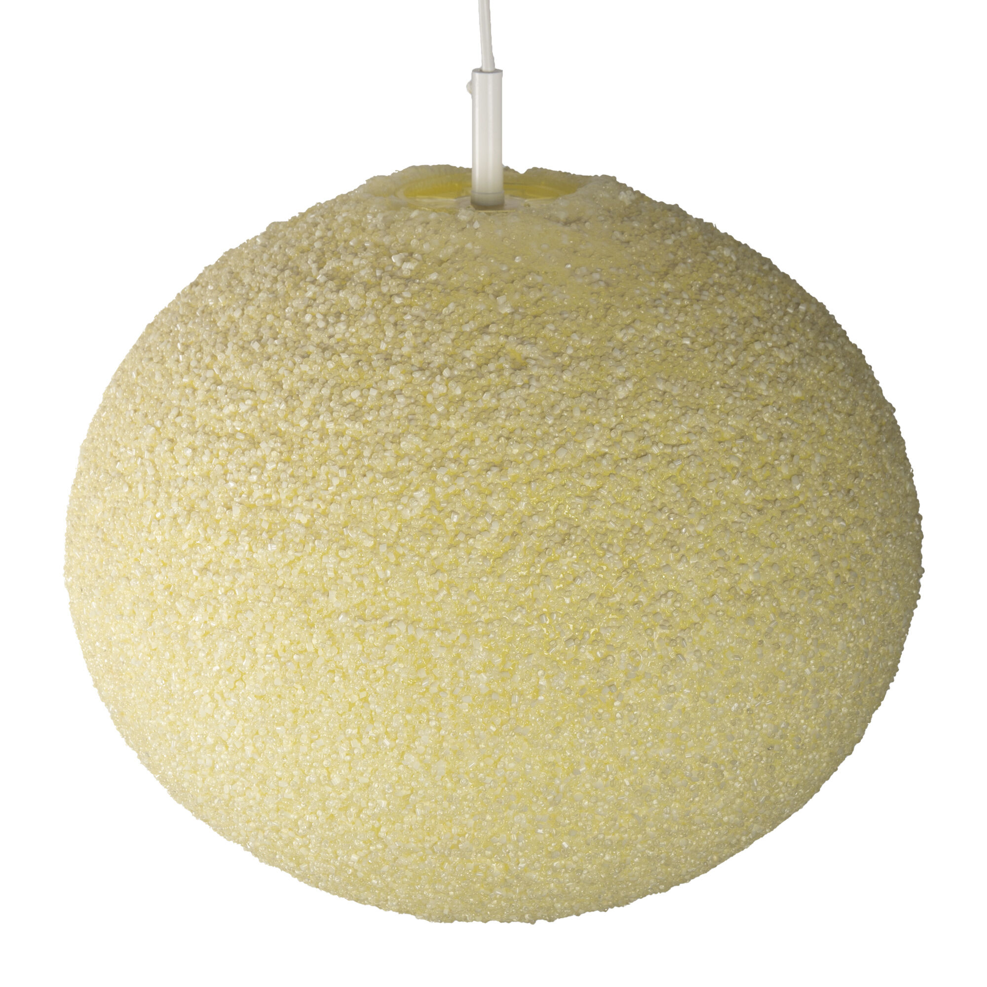 Creme sugarball pendant lamp by John & Sylvia Reid for Rotaflex