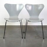 Set of 4 original grey Fritz Hansen butterfly chairs from 1984 Danish design