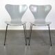 Set of 4 original grey Fritz Hansen butterfly chairs from 1984 Danish design