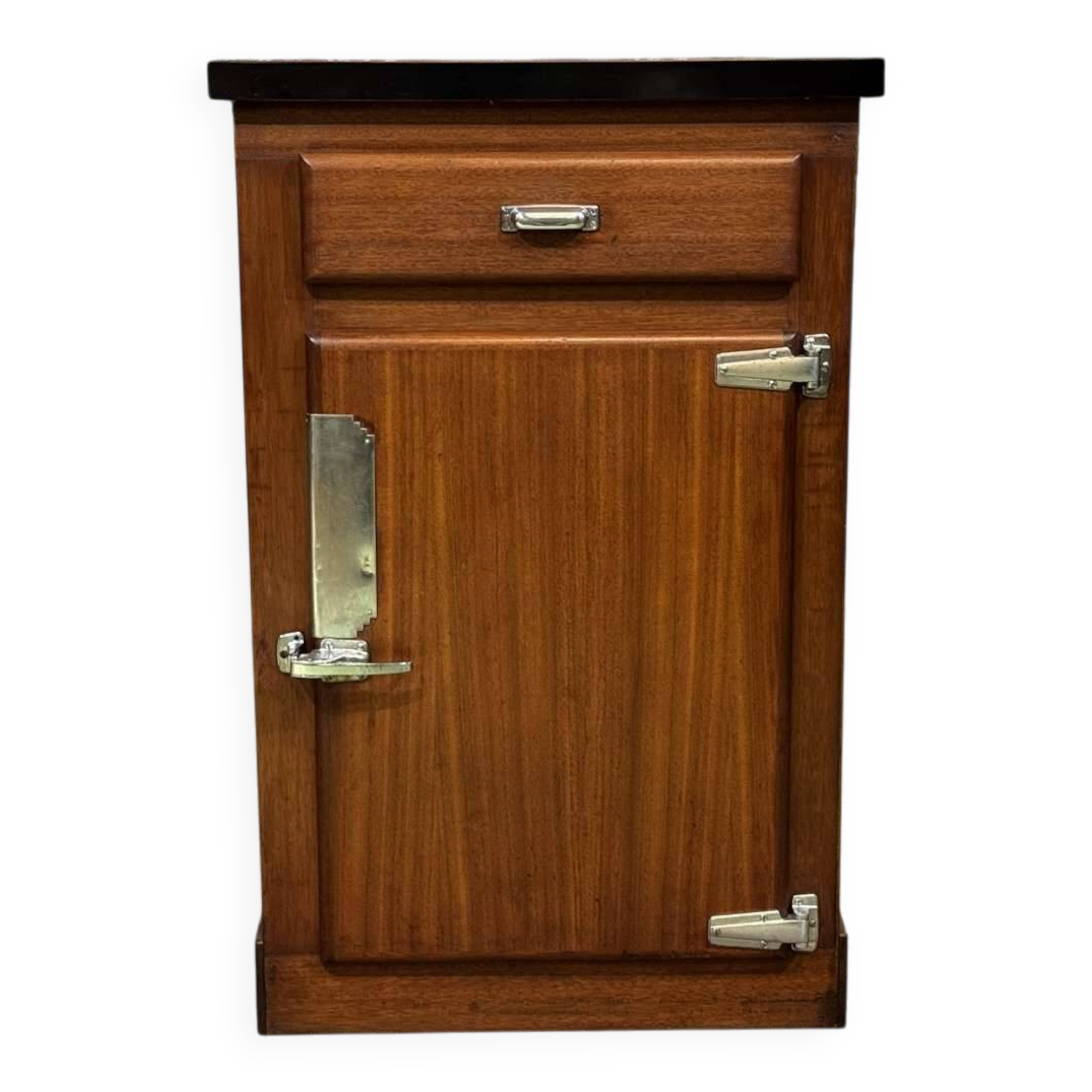 Bistro sideboard with 1 mahogany door and Formica top from the 1950s.