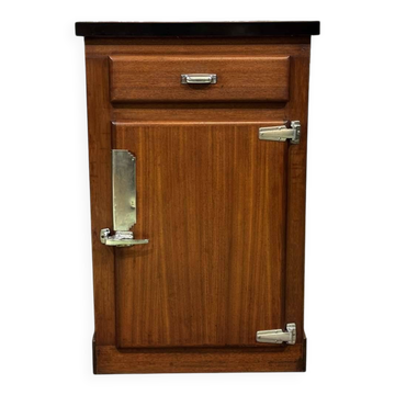 Bistro sideboard with 1 mahogany door and Formica top from the 1950s.