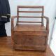 Fauteuil coffre bois rustique