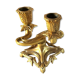 Pair of art nouveau design candlesticks in bronze