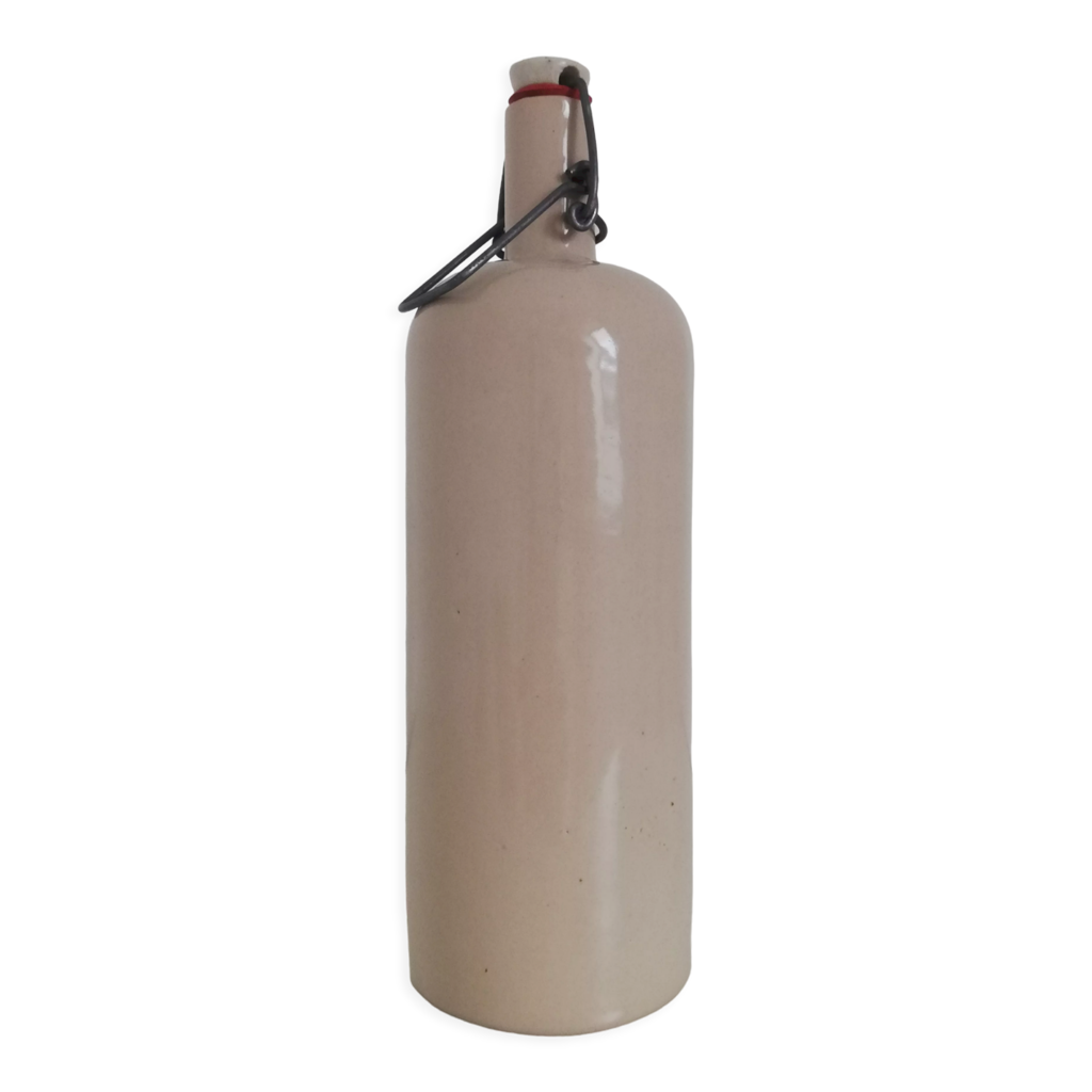 Bouteille en grès marron vintage Marron/Marron Grès/Céramique