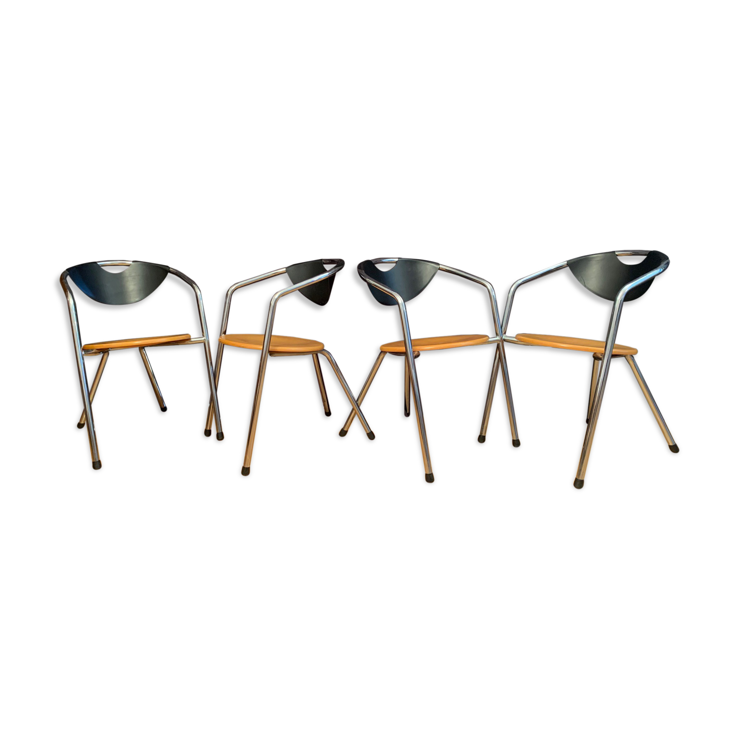 Set of four Plurima chairs, Italy, 1980s