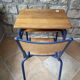 vintage wooden school desk with its chair