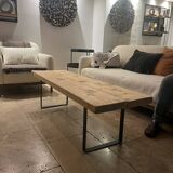 Table basse bois et metal