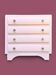 Commode vintage rose poudré Farrow & Ball, finition mat