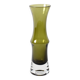 Small Olive Green Glass Vase - Tamara Aladin Riihimäen Lasi Finland 1960s