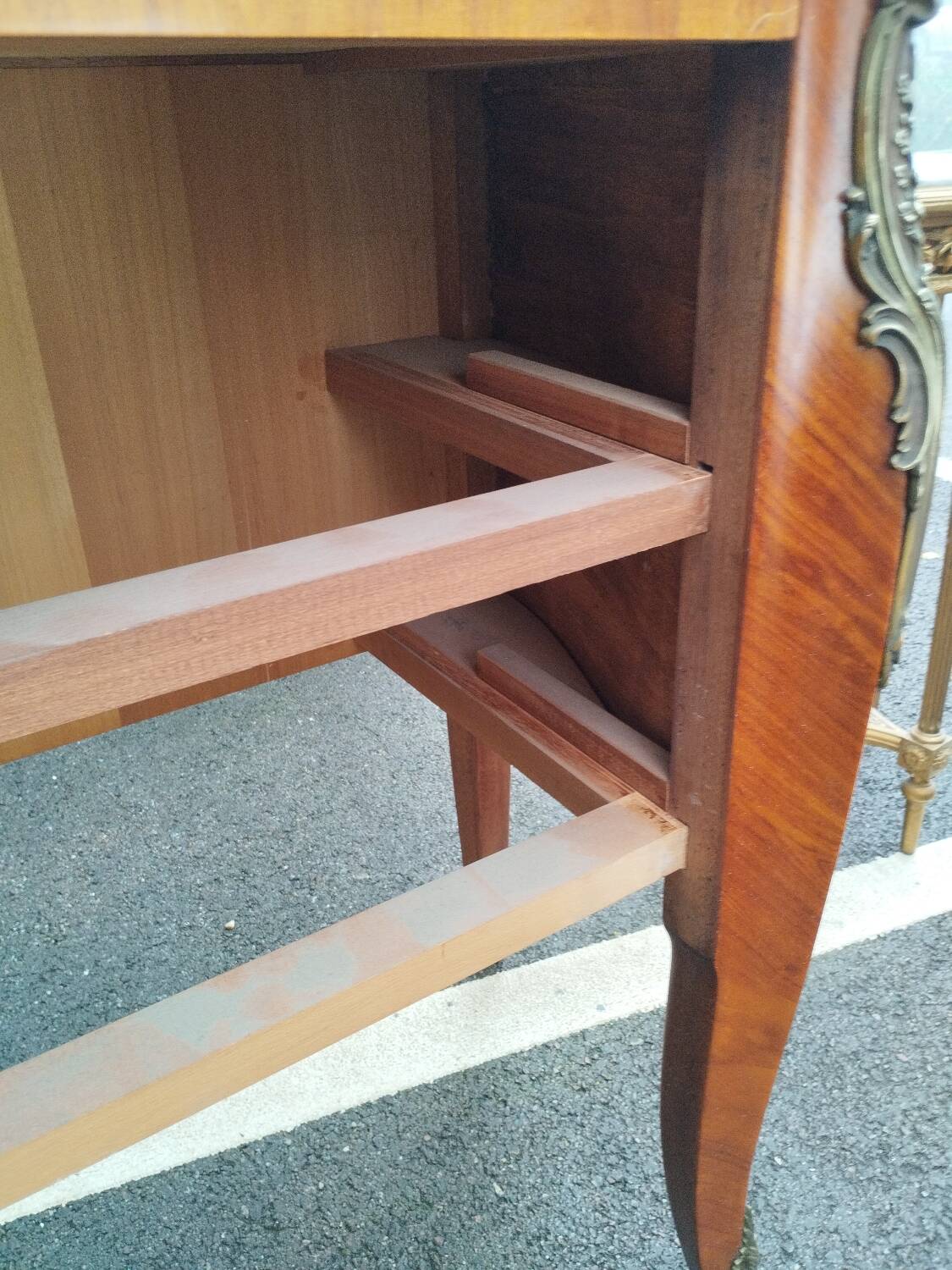 Old louis xv style marquetry chest of drawers