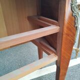 Old louis xv style marquetry chest of drawers