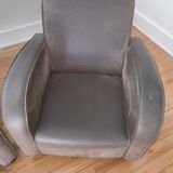 Pair of club armchairs