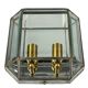 60s 70s wall lamp wall light glass & metal vintage space age design