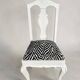 Antique Baroque chair redesigned in Zebra fabric