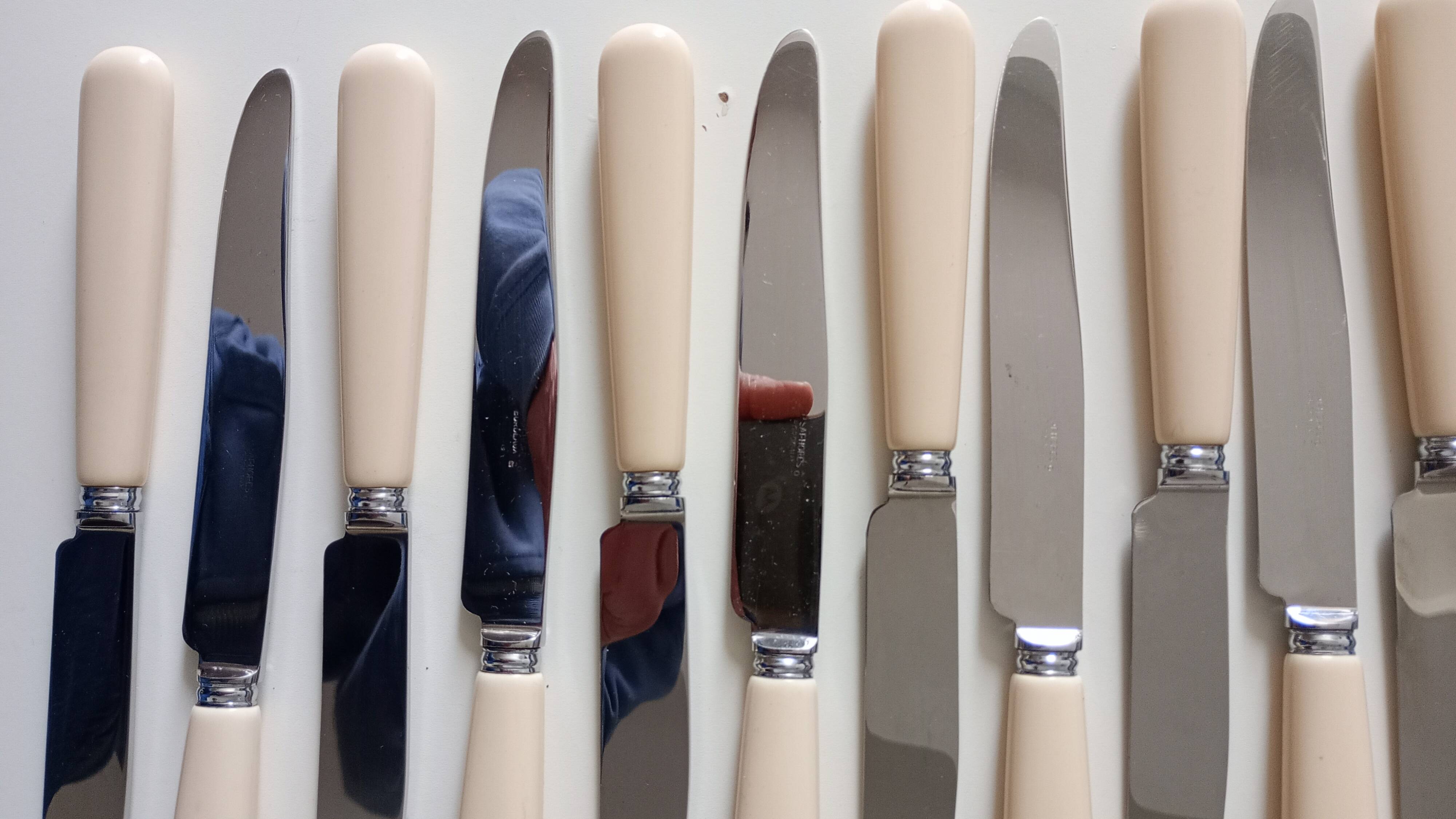 12 couteaux de service lame inox