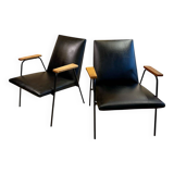 Pair of “Robert” armchairs by Pierre Guariche for Meurop 1962