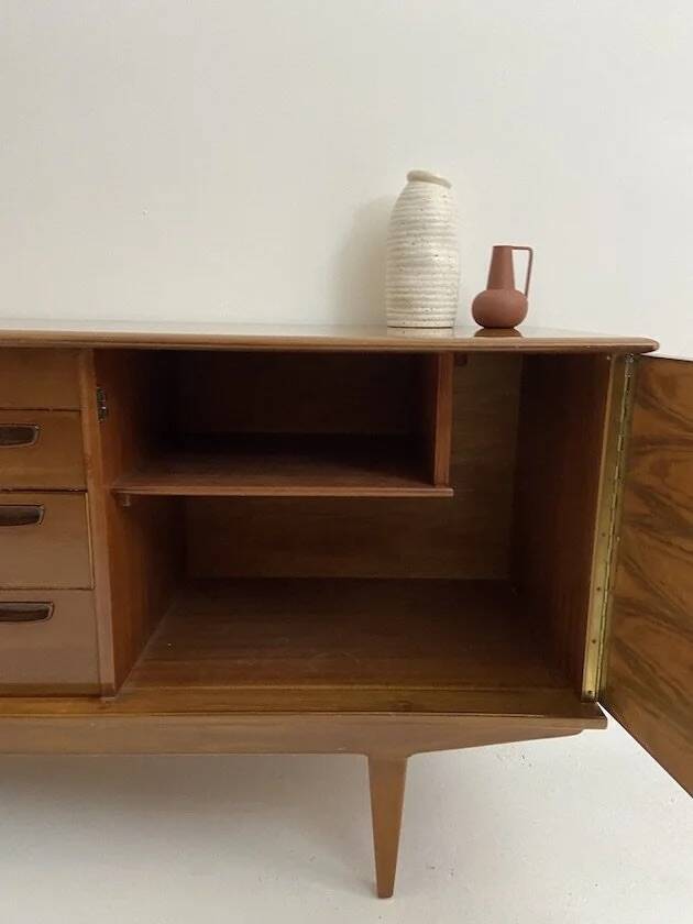 Vintage teak sideboard in Scandinavian style