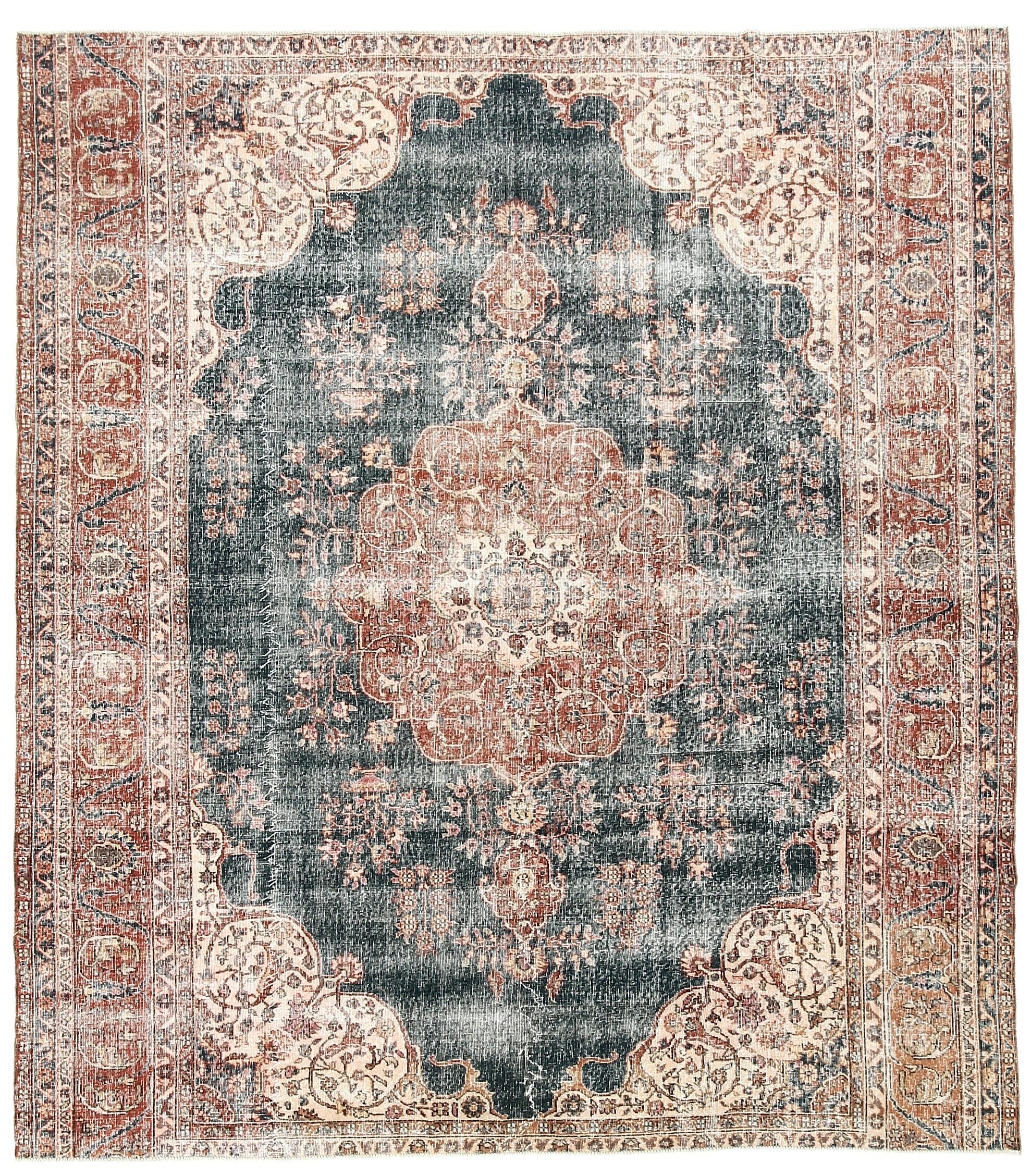 8x10 Navy Blue Antique Persian Rug, 257x299Cm