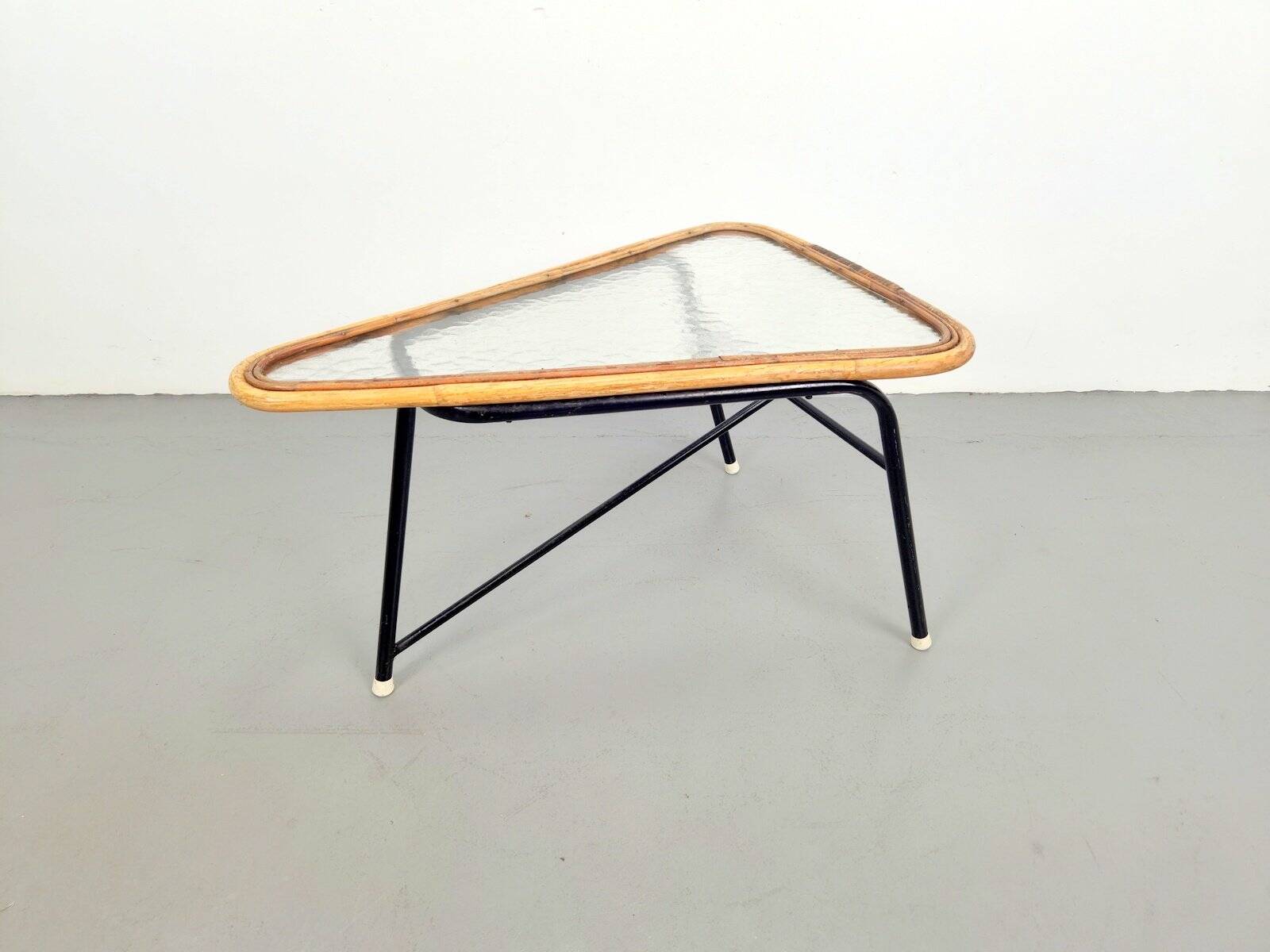 Vintage Rattan Coffee Table attributed to Dirk Van Sliedregt for Rohé Noordwolde, 1960s