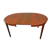 Table ronde scandinave teck rallonge