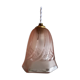 Baladeuse tulipe pâte de verre pressée moulée rose/bronze art déco art nouveau 1920