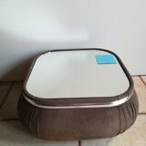 Mirror coffee table in velvet