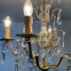Girandole chandelier with crystal drops from the 60s and 70s
