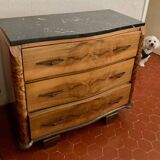 Old black marble chest of drawers