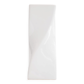 Twisted vase in glazed ceramic from the 1980s.