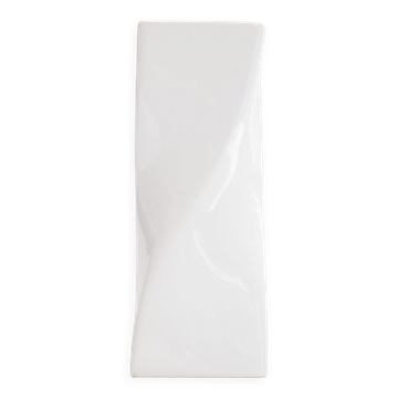 Twisted vase in glazed ceramic from the 1980s.