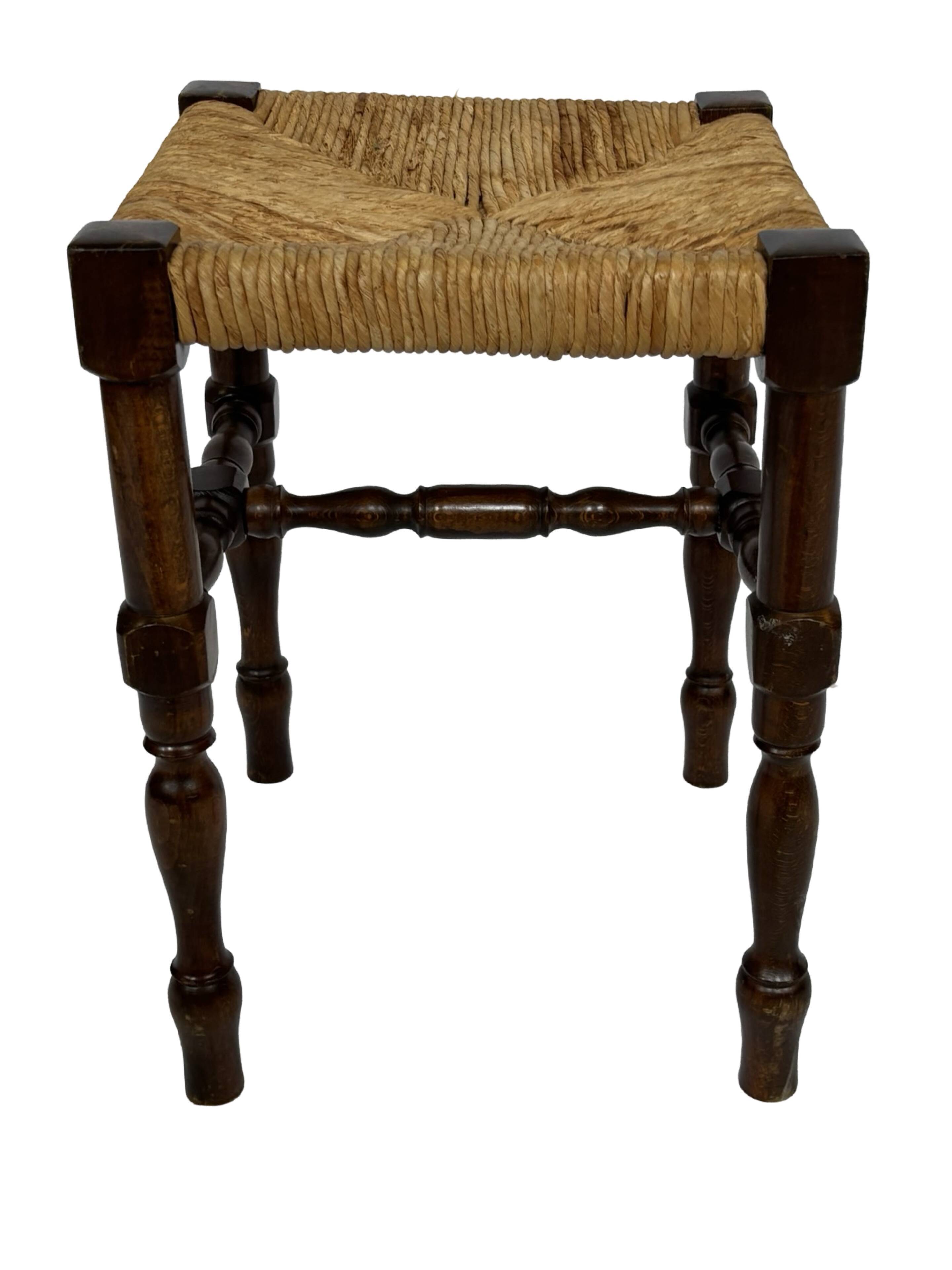 Vintage stool side table design brutalist design 60's oak