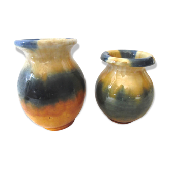 Deux vases en céramique de vallauris