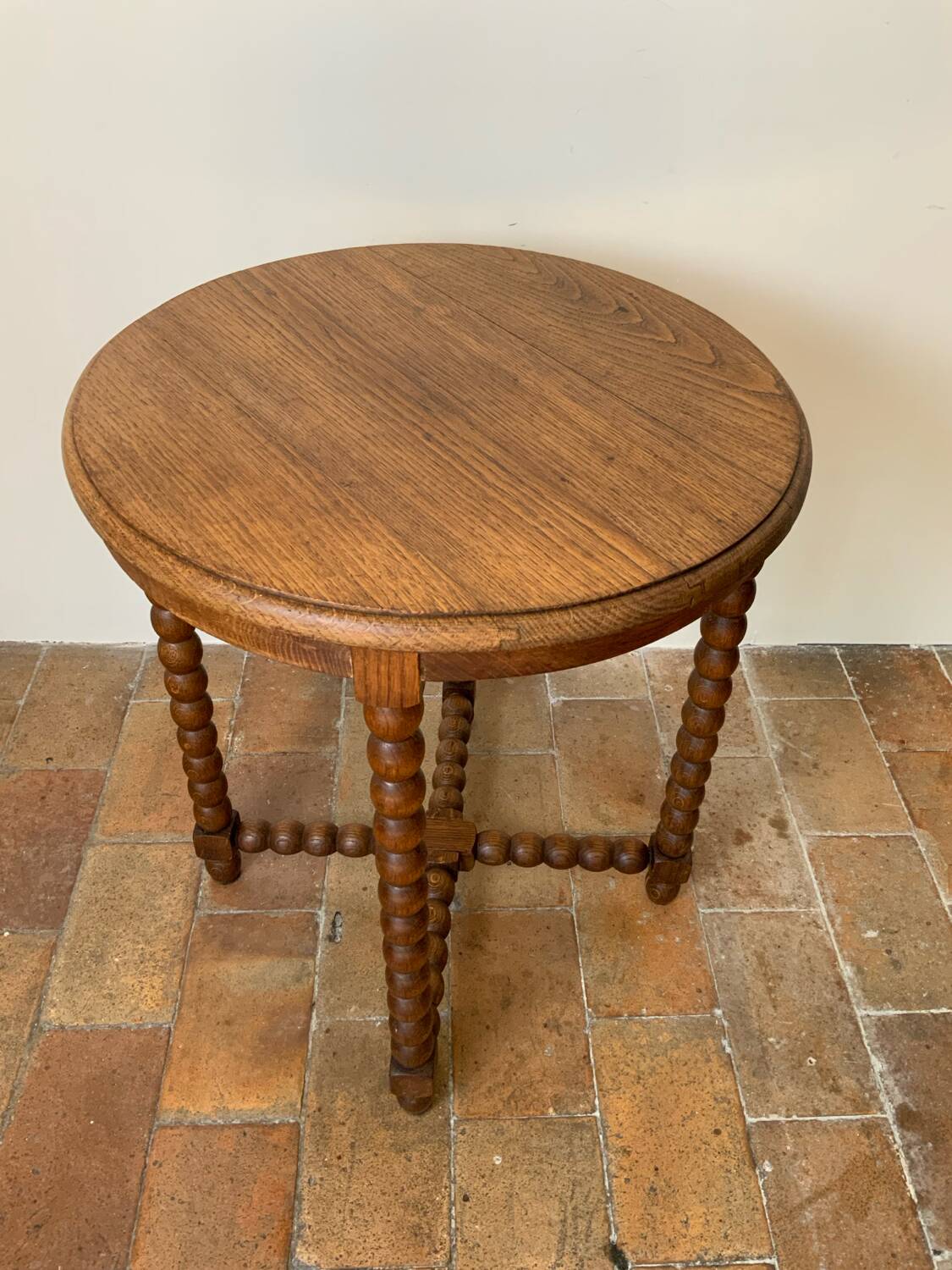 Turned wood table