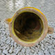 Old candied pot in yellow glazed terracotta XIX century