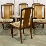 Set of 6 G-Plan teak chairs from the 1970s.