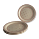 4 Assiettes plates terre de fer