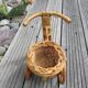 Cache pot en rotin et bambou tricycle vélo années 60 70