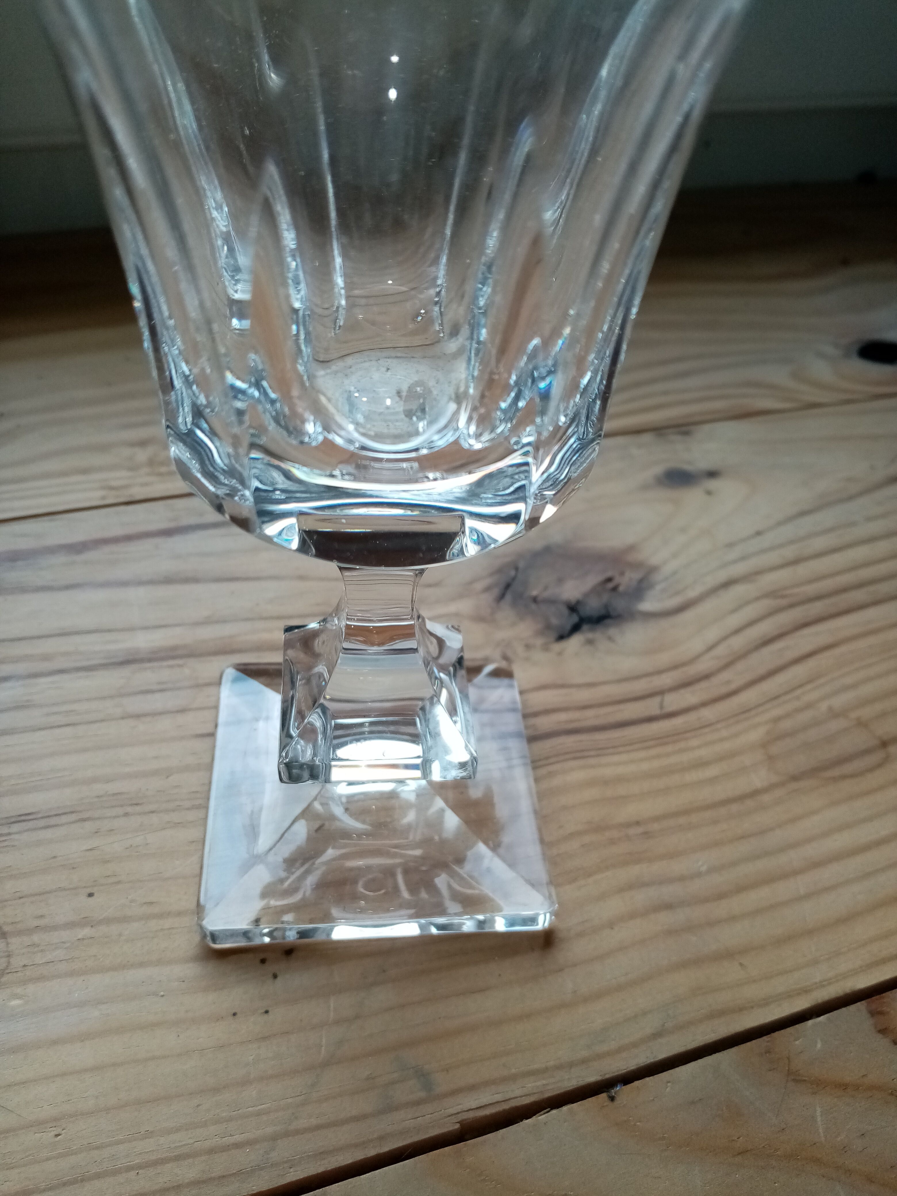 Sevred crystal glasses