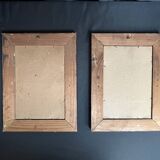 Oil on panel, pair of signed bouquet frames, early 20th century